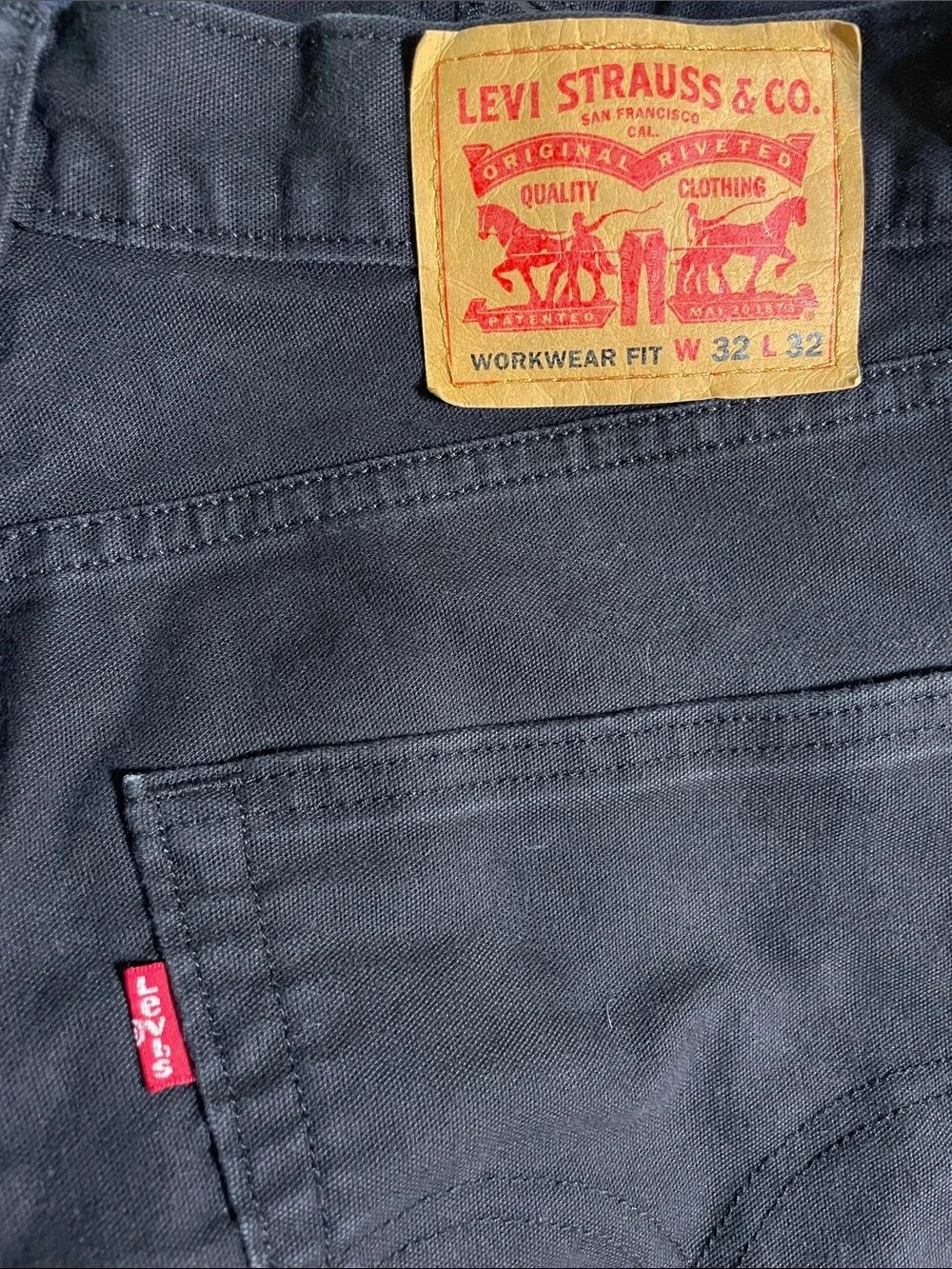Men's Levi's Workwear Black Wash Straight Leg Jeans 32x32